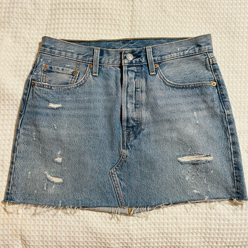 Levi's Denim Skirt deconstructed mini jean
